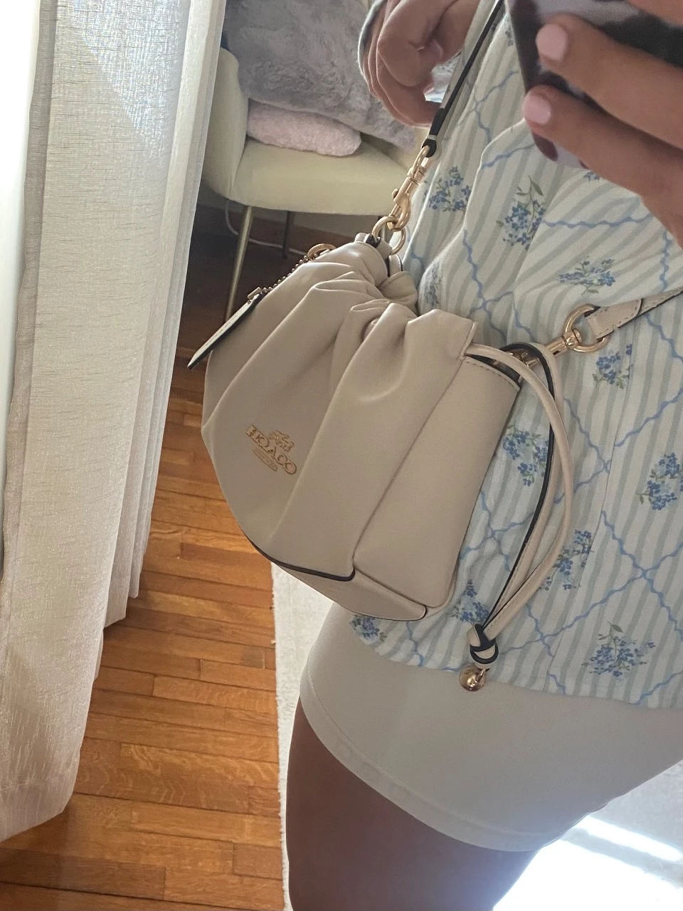bolsa mala Coach Faye Shoulder beige crème lindissima sans défauts – photo 6